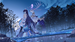 Anime Anime Girls Honkai Impact 3rd Herrscher Of Rebirth Seele Vollerei Forest Honkai Impact Clouds  6000x3312 Wallpaper