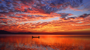 Cloud Horizon Reflection Sea Sunset 3000x1987 Wallpaper