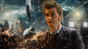 Doctor Who The Doctor TARDiS Gallifrey David Tennant Tenth Doctor 1406x784 Wallpaper