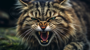 Wilderness Wildcat Angry Wildlife Animals Whiskers Looking At Viewer Fangs Teeth Fur 1920x1080 Wallpaper
