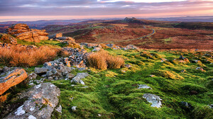 England Nature Landscape Field Sky Clouds Stones 3840x2560 Wallpaper