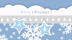 Blue Snowflake Merry Christmas Star 1920x1200 Wallpaper
