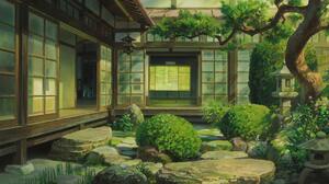 The Wind Rises Hayao Miyazaki Anime Movie Scenes Japanese Garden Japan Painting Artwork 1920x1040 wallpaper