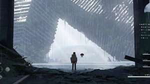 Asteroid Artist Ruins Pokemon Rain Japanese 4200x1920 wallpaper
