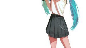 Darrio Hatsune Miku Looking At Viewer Vocaloid Anime Girls School Uniform Rocket Launchers Twintails 2342x3470 Wallpaper