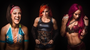 Bayley Becky Lynch Sasha Banks Womens Wrestling WWE Four Horsewomen Wrestling Purple Hair Redhead Th 1920x1080 Wallpaper