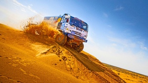 Kamaz Sand Rally Truck Dirt Vehicle Racing 5000x3105 Wallpaper