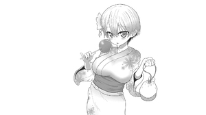 Poop Cat Uzaki Chan Wa Asobitai Dark Drawing Anime Girls Candy Apple Simple Background Minimalism Mo 1920x1080 Wallpaper