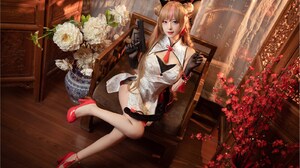 Cosplay Asia Women Asian Girls With Guns Blond Hair Heels Red Heels Heterochromia 1600x1066 Wallpaper
