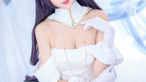 Zhou Ying Women Model Asian Cosplay Albedo OverLord Overlord Anime Anime Anime Girls Wings Dress Hor 2731x4096 Wallpaper