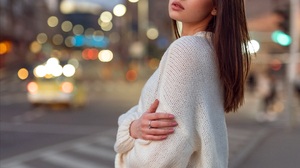 Andrei Marginean Women Model Alexandra Moraru Women Outdoors Public White Sweater Black Pants Arms C 1080x1350 wallpaper