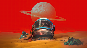 Video Game Art Ultrawide Wide Screen Spacesuit Helmet Astronaut Simple Background Planet Minimalism  5120x1440 Wallpaper