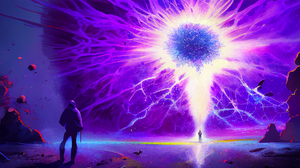 Ai Art Explosion Lightning Electricity Digital Art Artwork 1920x1080 wallpaper