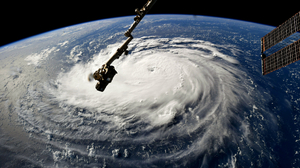 Hurricane Nature Clouds Orbital View International Space Station ISS Earth 2560x1440 Wallpaper