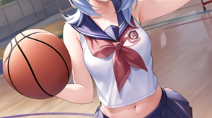 Ganyu Genshin Impact Genshin Impact Basketball Vertical School Uniform Anime Girls Blushing Smiling  1200x1735 Wallpaper