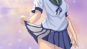 Anime Anime Girls Kantai Collection Fubuki KanColle Ponytail Brunette School Uniform Artwork Digital 2508x3541 Wallpaper