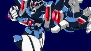Anime Mechs Super Robot Taisen Soulgain Artwork Digital Art Fan Art Blue Background Simple Backgroun 6000x7000 Wallpaper