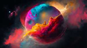Ai Art Abstract Space Universe Nebula Smoke 3060x2048 Wallpaper