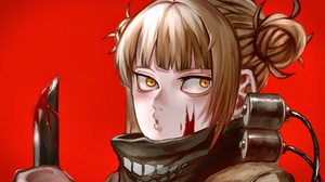 Himiko Toga Brown Hair Yellow Eyes Weapon Knife 2048x1196 Wallpaper