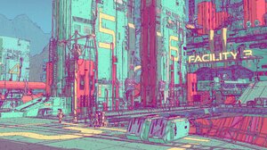 Fantasy Architecture Calder Moore Colorful Futuristic Space Illustration Cyberpunk City Digital Art 3774x2300 Wallpaper