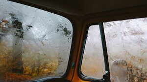 Car Interior Mirror Wet Van Vertical Water On Glass Car 1364x2048 Wallpaper