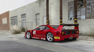 Ferrari Ferrari F40 Red Cars Race Cars Le Mans 3840x1738 Wallpaper