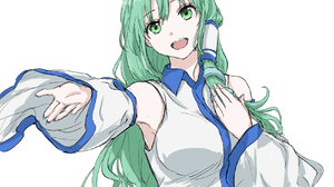 Anime Anime Girls Touhou Kochiya Sanae Long Hair Green Hair Solo Artwork Digital Art Fan Art Green E 1700x1488 Wallpaper