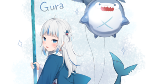 Fantasy Girl Anime Girls Animal Ears Children Virtual Youtuber Gawr Gura 1800x2733 Wallpaper
