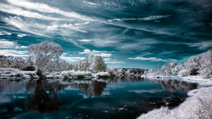 Artistic Earth Reflection Sky Water Winter 1920x1200 Wallpaper