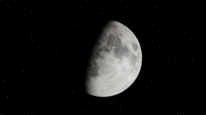 Moon Night Stars Shadow Sky Space 7680x4320 Wallpaper