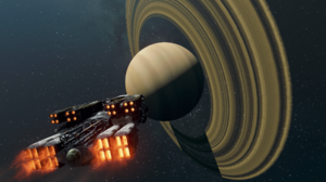 Starfield Video Game Video Games Ship Planet Planetary Rings Stars 2560x1440 Wallpaper