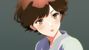 Novel Ai Anime Girls Simple Background Brunette Brown Eyes 2560x2560 Wallpaper