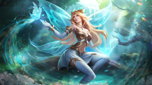 Honor Of Kings Game Characters Video Games Video Game Characters Video Game Art Blonde Water Butterf 5657x2880 Wallpaper