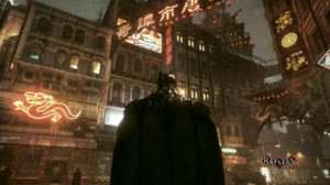 Batman Arkham Knight Screen Shot PC Gaming Video Games Superhero Rain City Night Logo Batman 2560x1600 Wallpaper