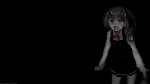 Selective Coloring Black Background Dark Background Simple Background Anime Girls Minimalism Blushin 3840x2160 Wallpaper