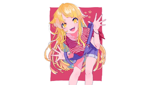 Anime Manga Anime Girls Simple Background Minimalism Blonde White Background Overalls Long Hair 1920x1080 Wallpaper