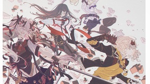 Animal Ears Weapon Anime Girls Bubblegum Band Aid Sword Rocks Horns 3500x2476 Wallpaper