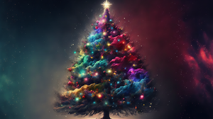 Ai Art Christmas Christmas Tree Christmas Lights 3060x2048 Wallpaper