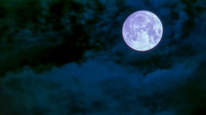 Moon Clouds Blue Purple Night Sky Sky 1920x1080 Wallpaper