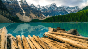 Nature Landscape Mountains Trees Forest Lake Wood Clouds Moraine Lake Canada 1920x1080 Wallpaper