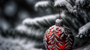 Ai Art Baubles Christmas Christmas Tree Christmas Greeting Snow Frost 3060x2048 Wallpaper