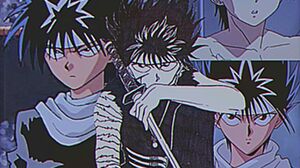 Hiei Azur Lane Yo Yo Hakusho Portrait Display Anime Boys Sword Looking At Viewer Headband 1242x2208 Wallpaper