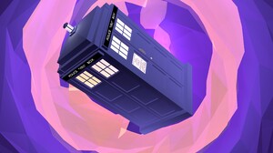 Doctor Who TARDiS Artwork Digital Art Purple 3840x2160 Wallpaper
