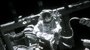 Universe Astronaut Spacesuit Women Space Station 3840x2160 Wallpaper
