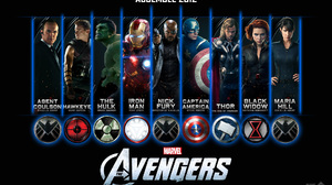 Avengers Black Widow Captain America Chris Evans Chris Hemsworth Clark Gregg Clint Barton Cobie Smul 1920x1200 wallpaper