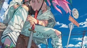Original Characters Pink Hair Anime Girls Sword Hat 2480x3508 Wallpaper
