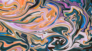 Abstract Fluid Liquid Illustration Graphic Design Artwork ArtStation Colorful Shapes XEBELiON 3840x2160 Wallpaper
