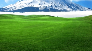Field Landscape Mountain Snow 1280x1024 Wallpaper