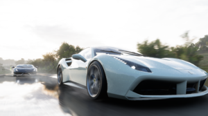 Forza Horizon 5 Car Screen Shot Ferrari Video Games Front Angle View CGi Reflection 2560x1600 Wallpaper