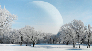 Landscape Planet Snow Winter 3360x1050 Wallpaper